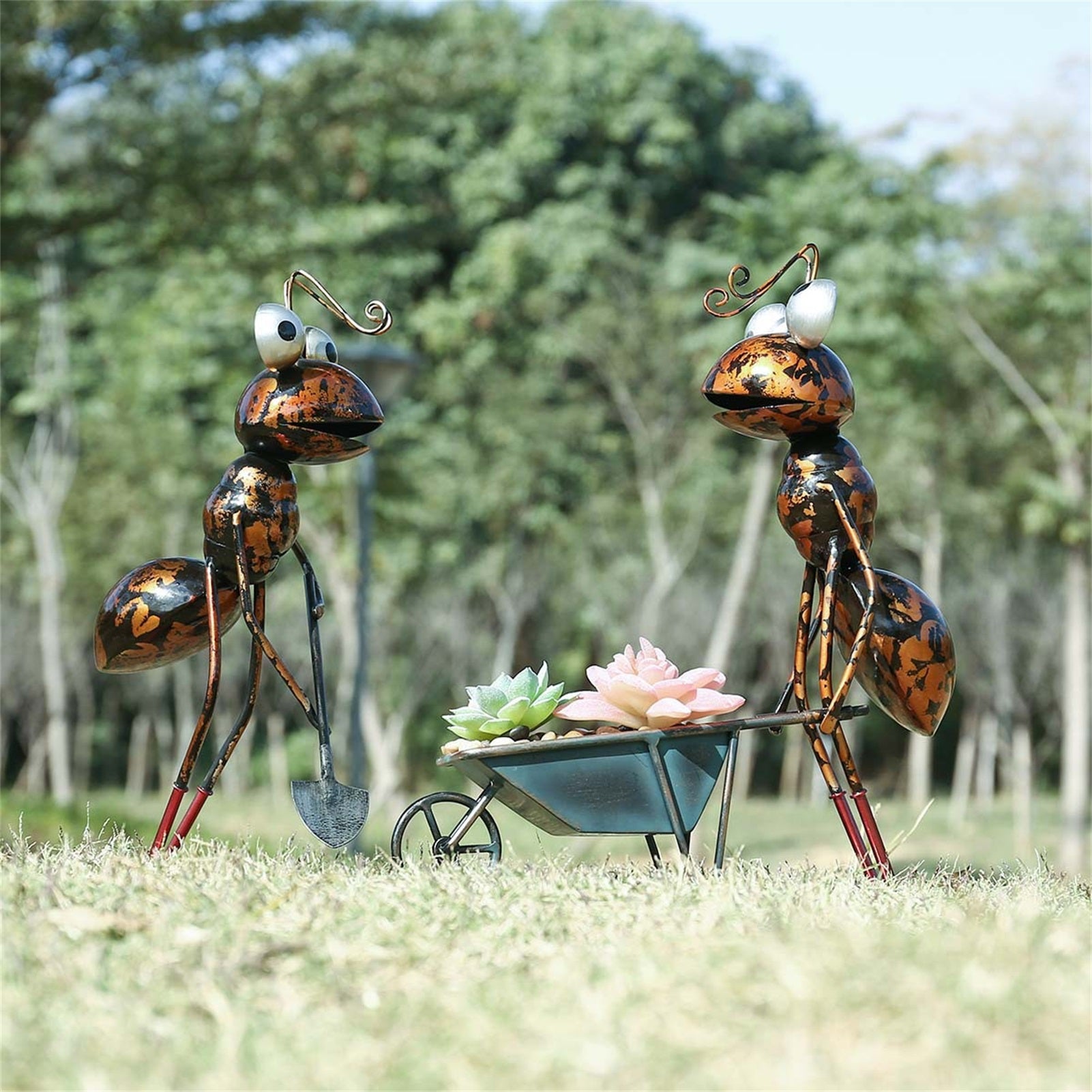 Metal Ant Garden Decorative Sculpture Outdoor Statue-xinru