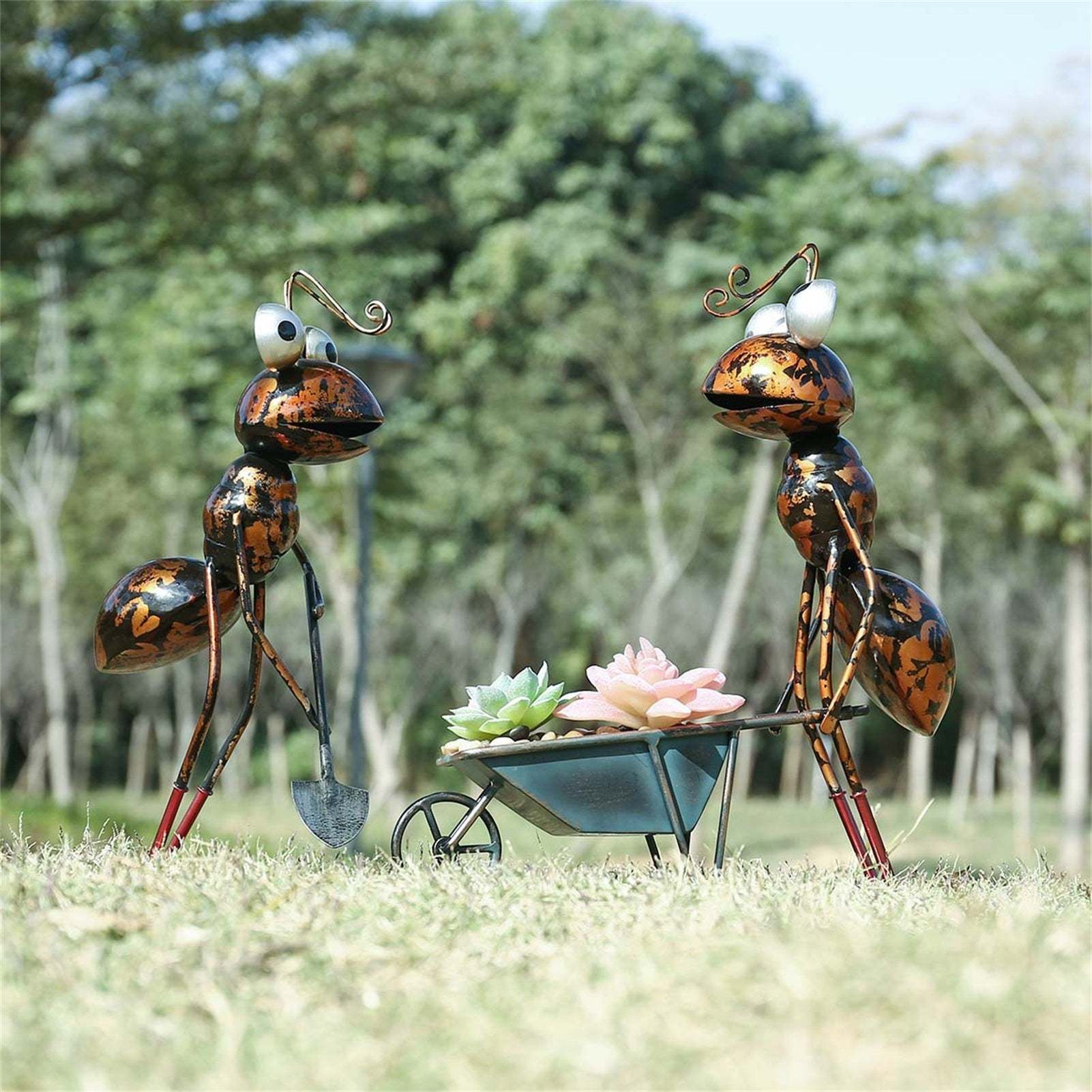 Metal Ant Garden Decorative Sculpture Outdoor Statue-xinru