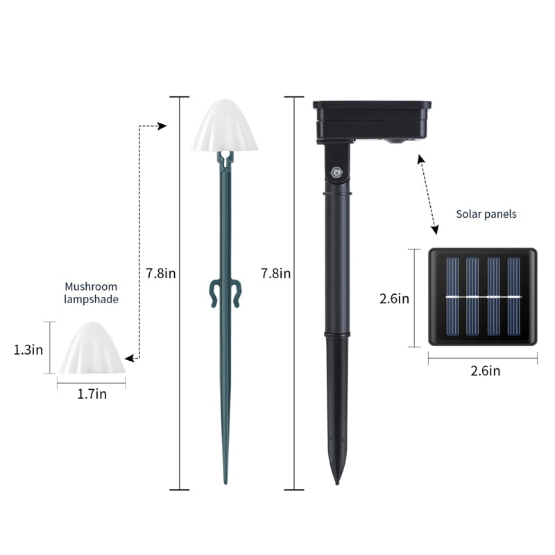 Mushroom Solar Energy String Lights LED Light Garden Decoration-xinru