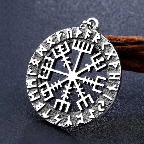 Women Vegvisir Viking Wayfinder Pendant Necklaces-xinru