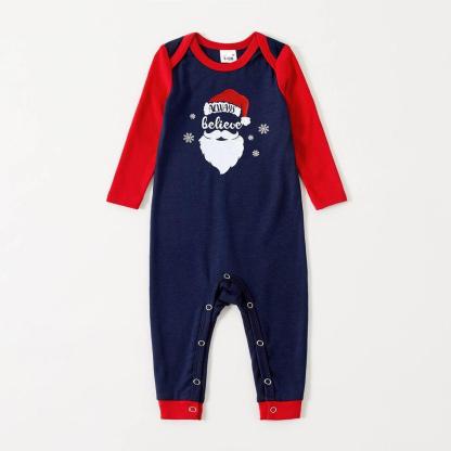 Plus Size Christmas Santa and Letter Print Family Matching Long-sleeve Pajamas Sets-xinru shop