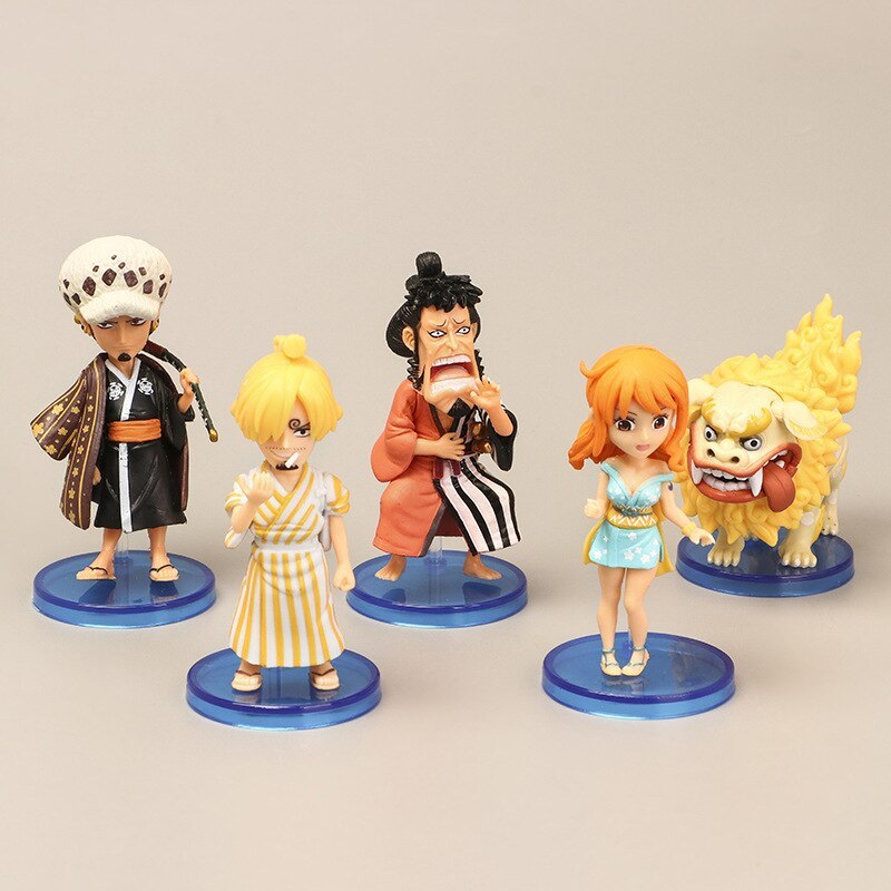 8cm Anime Doll Figure Luffy Solong Sanji Nami Nishiki Eemon Toy Cake Decor-xinru