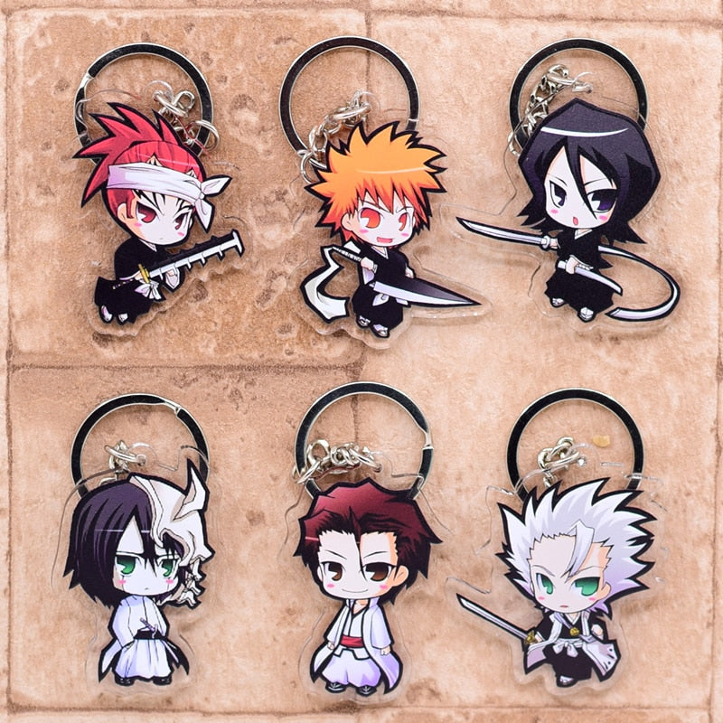 Ichigo Kurosaki Double Sided Anime Keyring Bleach-xinru