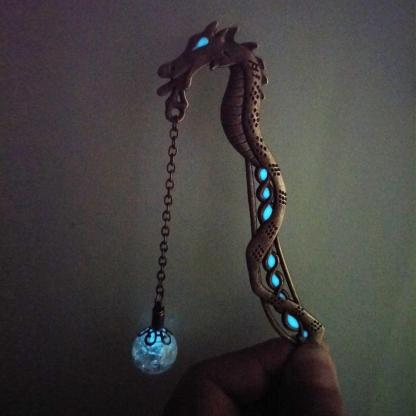 Retro Luminous Night Dragon Bookmark Label Reading Maker Book Stationery-xinru