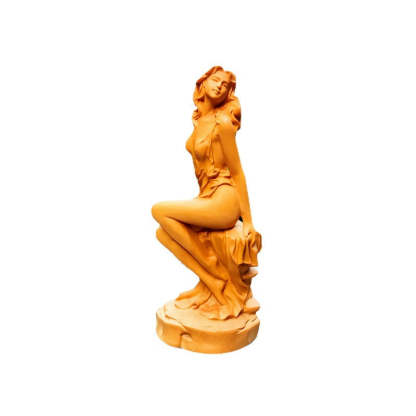 Carving Ornaments Of Boxwood Hand Carved Goddess Statue-xinru
