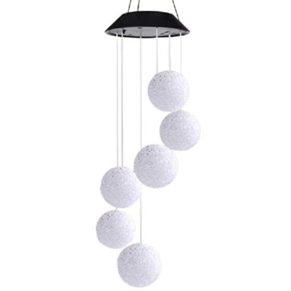 Solar Powered Color Changing Crystal Ball Wind Chime-xinru