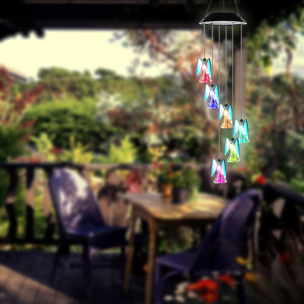 Acelist Lucky Angel Solar Wind Chimes For Outside LED Lights-xinru