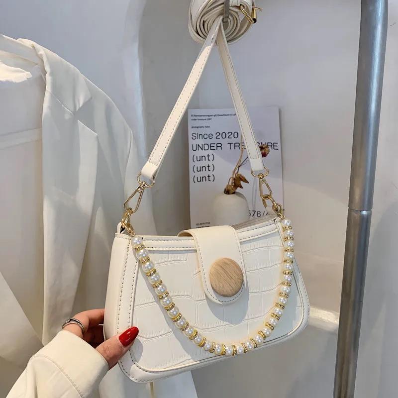 パールチェーンショルダーバッグ-xinru shop