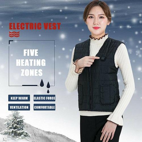 Heated Vest Winter Warm Electric USB Jacket Men Women Heating Coat Thermal-xinru shop