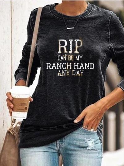 Rip Wheeler Can Be My Ranch Hand Any Day Womens Yellowstone Long Sleeve-xinru shop