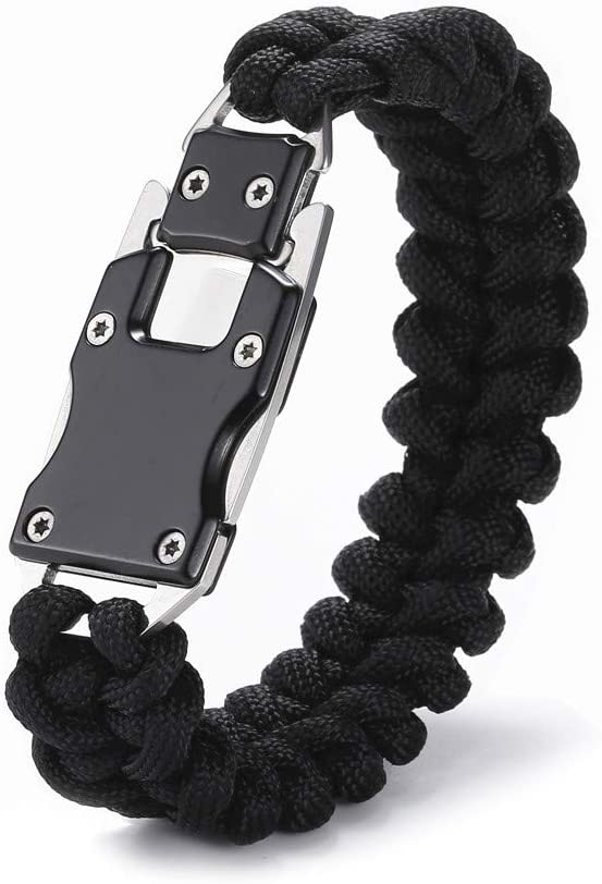 Adjustable Survival Paracord Bracelet Wrist Strap-xinru