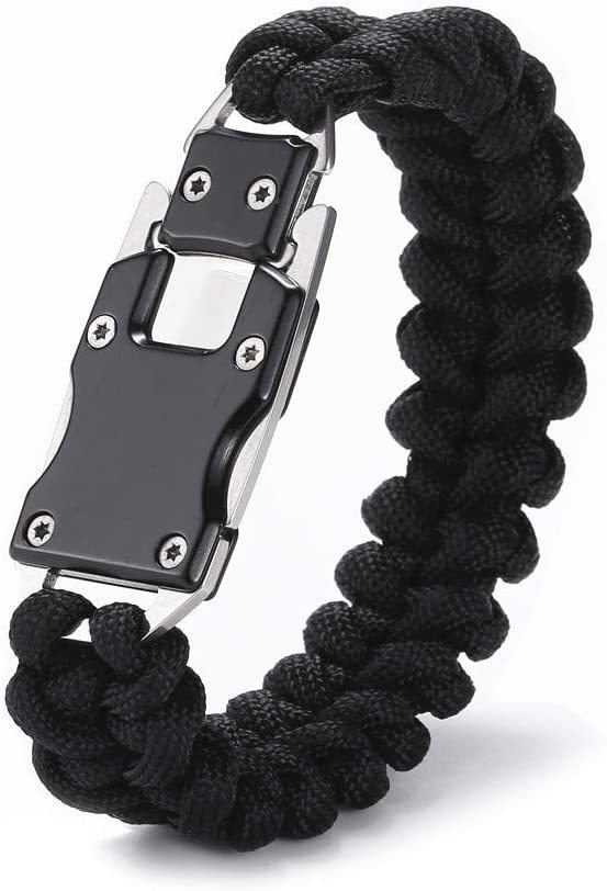 Adjustable Survival Paracord Bracelet Wrist Strap-xinru