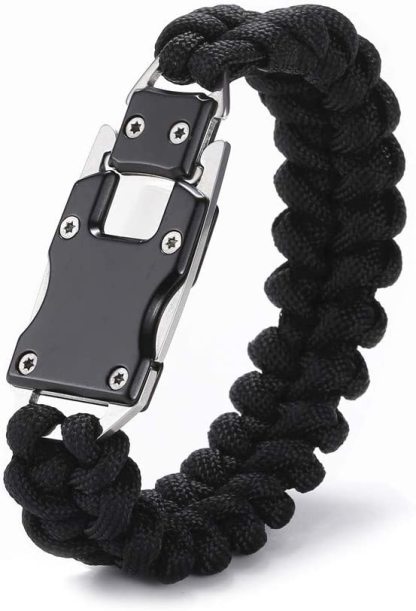 Adjustable Survival Paracord Bracelet Wrist Strap-xinru
