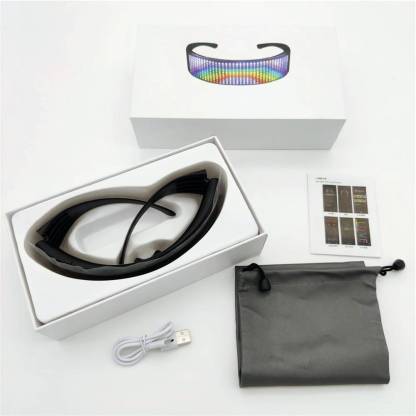 Neon LED Light Up Glasses Cyberpunk Goggles Celebration Party Events-xinru