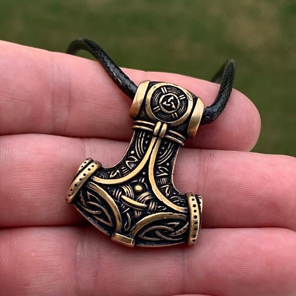 Thor's Mighty Hammer - Bronze or Sterling Silver-xinru shop