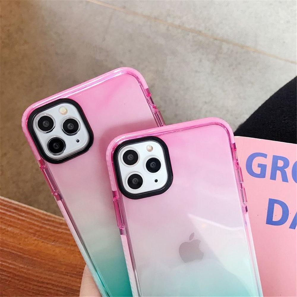 Shockproof Gradient Transparent Case-xinru