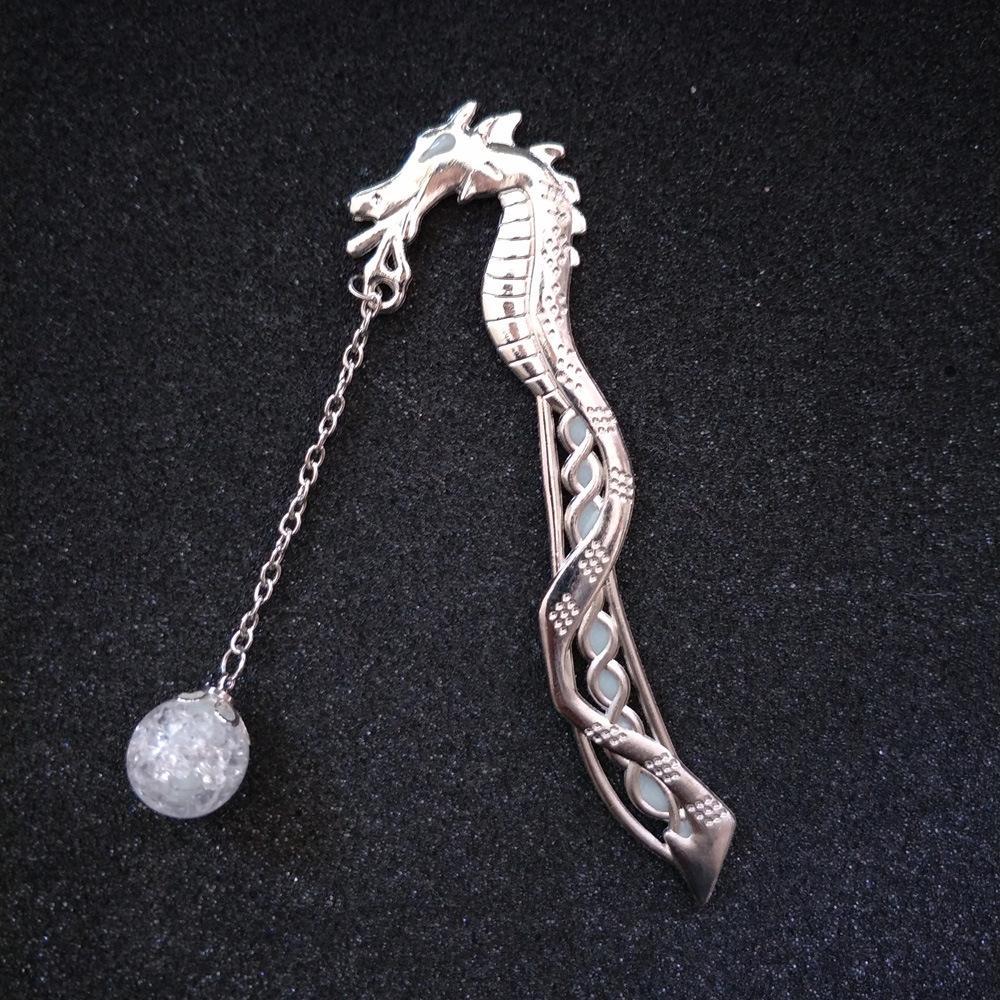 Retro Luminous Night Dragon Bookmark Label Reading Maker Book Stationery-xinru