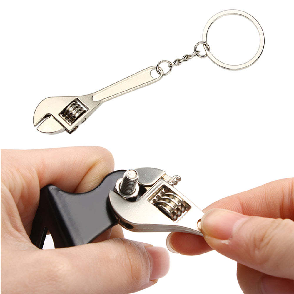 Mini Wrench Keychain Portable Car Metal Adjustable Universal Spanner For Car Key-xinru