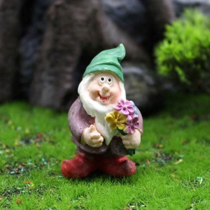 Garden Gnomes Statues Mini Gnomes Garden Set Fairy Ornament-xinru