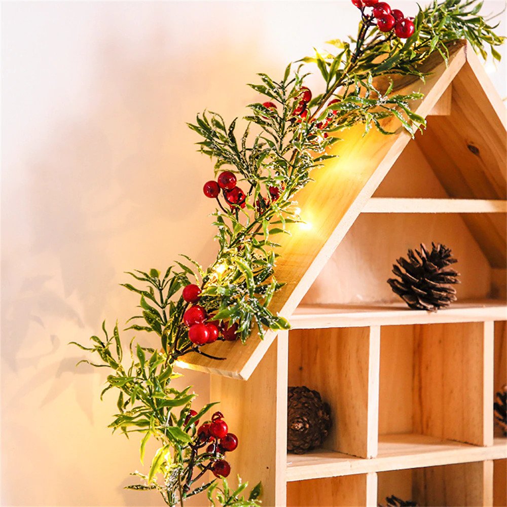 LED Red Berry Pine Christmas Needle Lights-xinru