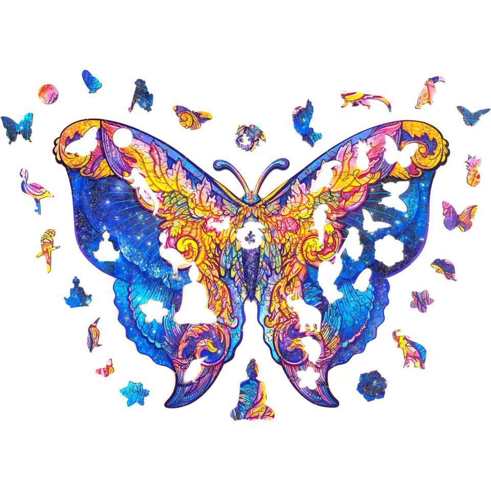 Wooden Colorful Butterflies Jigsaw Puzzle With Box-xinru