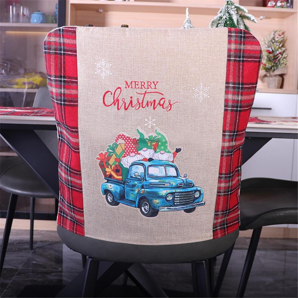 Christmas Chair Covers Home Dining Room Decor Dinner Chair Back Cover-xinru shop