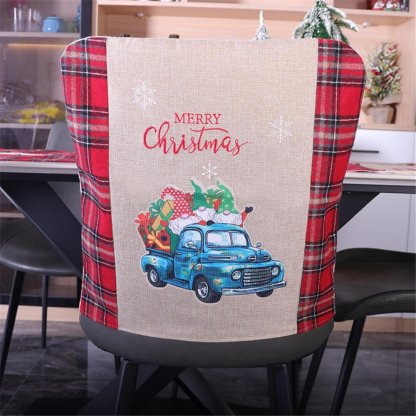 Christmas Chair Covers Home Dining Room Decor Dinner Chair Back Cover-xinru shop