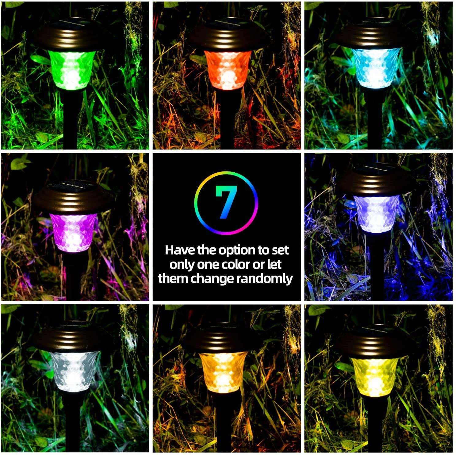 Solar Waterproof Belt 7 Color Changing Path Outdoor Garden Lights-xinru