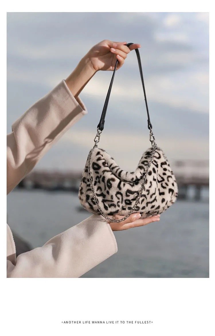 ヒョウ柄のファッションショルダーバッグ-xinru shop