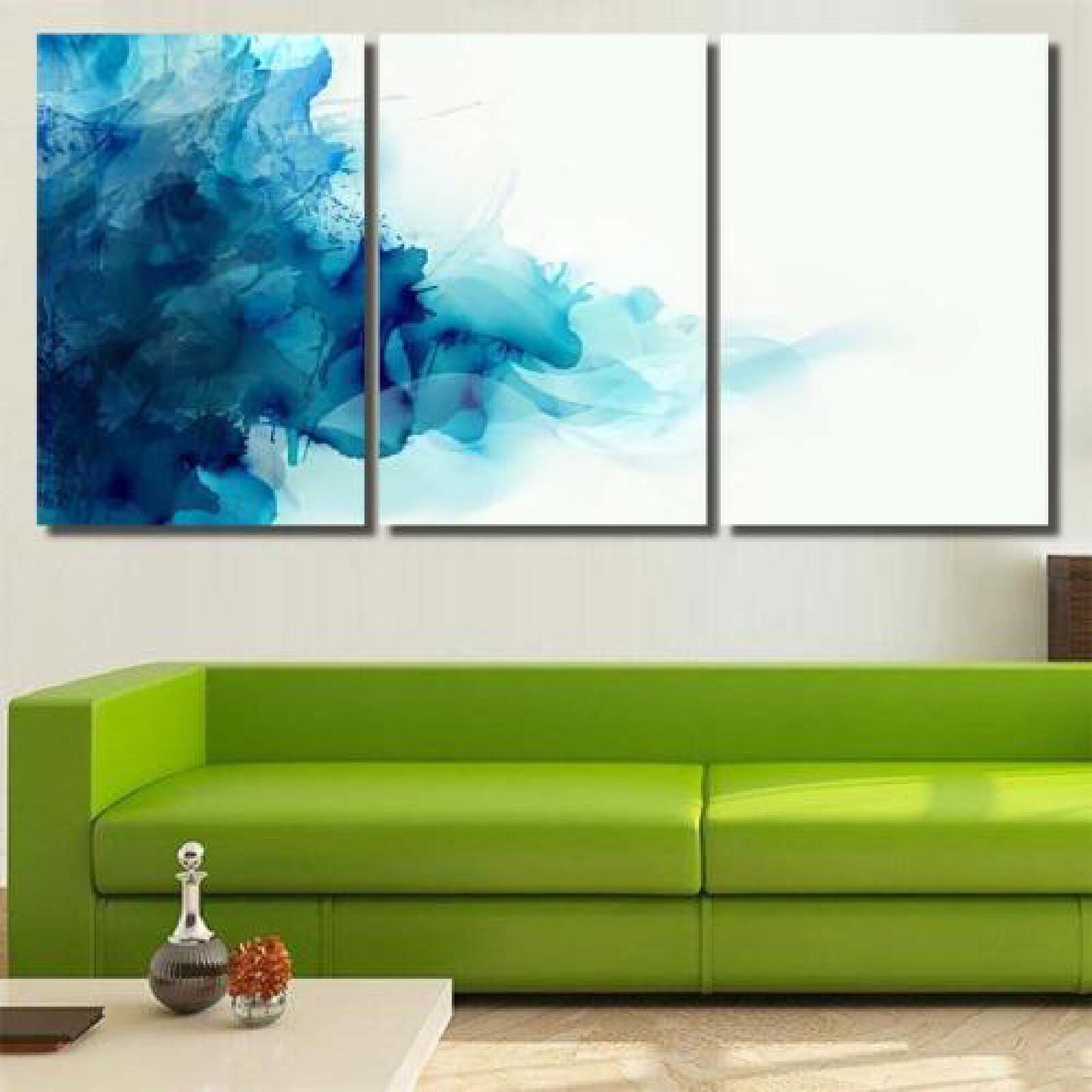 Blue Watercolor Big Blot Spread Light-xinru shop