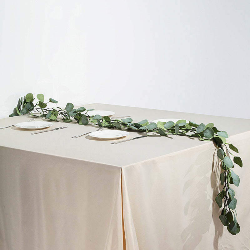 Party Wedding Decoratinon Ivy Leaves Artificial Eucalyptus Garland-xinru