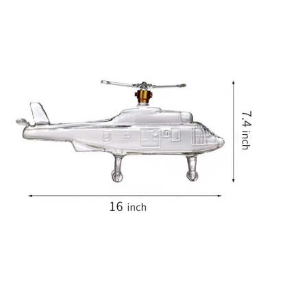 Whisky Decanter Glass Drinkware Novelty Set Helicopter Shaped For Bar-xinru