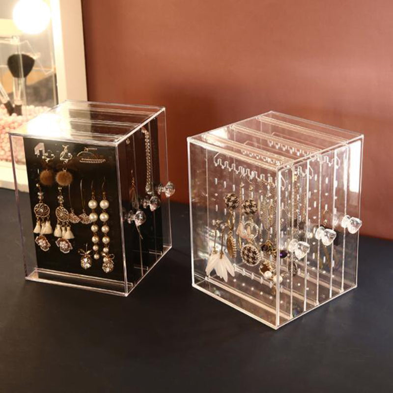 Multifunctional Large Capacity Transparent Jewelry Box Dustproof Display Stand-xinru