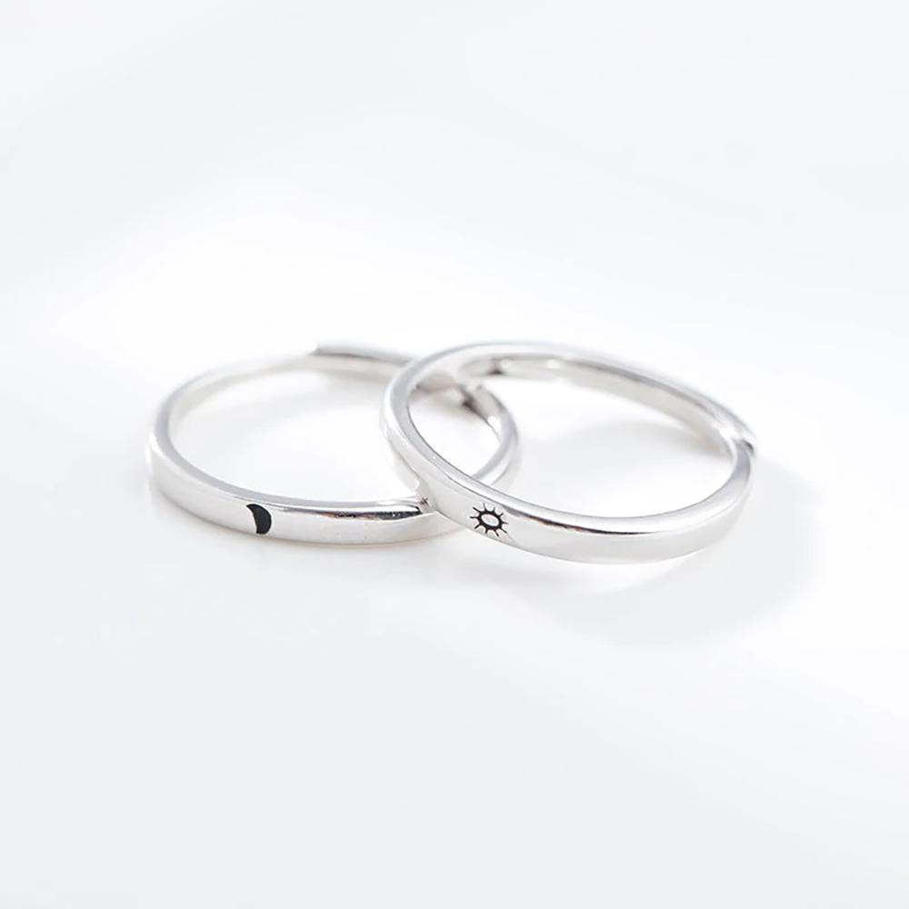 Adjustable Sun And Moon Promise Ring-xinru