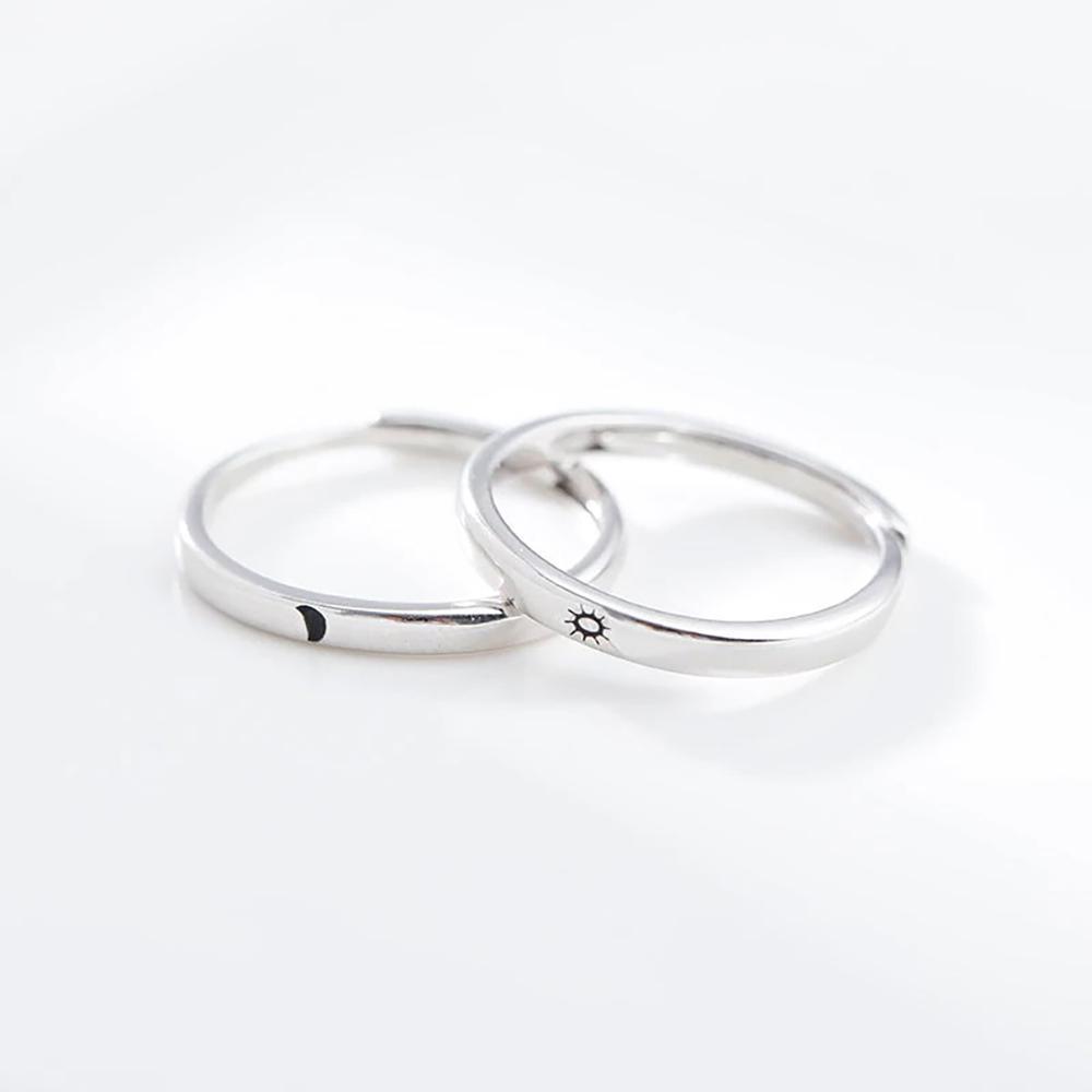 Adjustable Sun And Moon Promise Ring-xinru