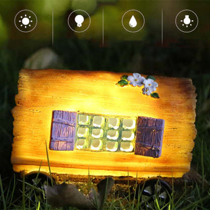 Creative Interesting Car Shape Led Resin Decorative Solar Light-xinru