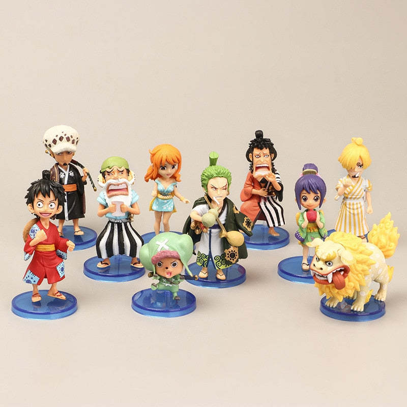 8cm Anime Doll Figure Luffy Solong Sanji Nami Nishiki Eemon Toy Cake Decor-xinru