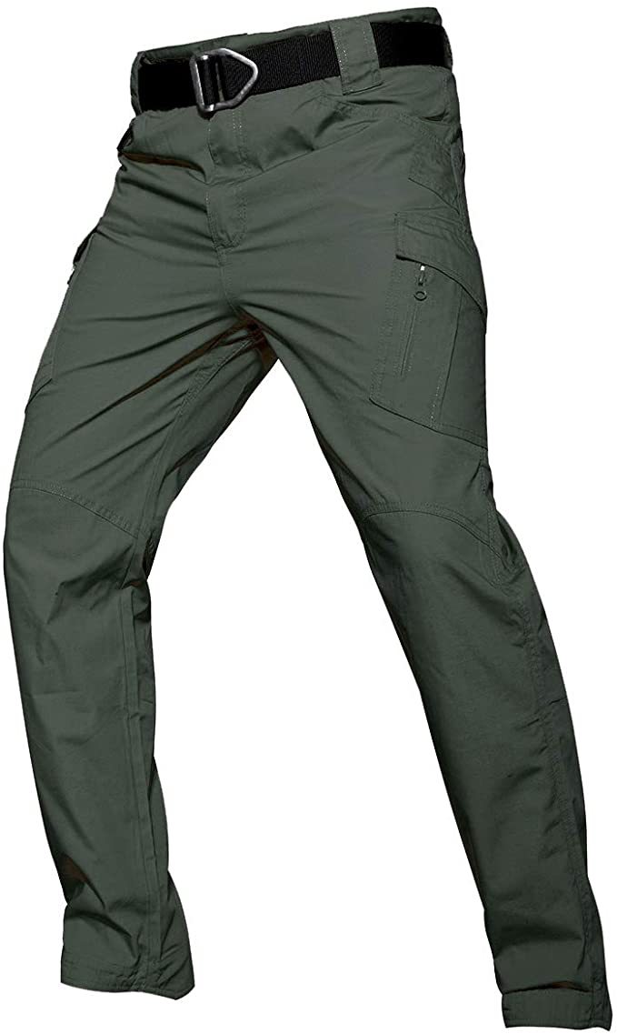 Men's Waterproof Loose Tactical Combat Pants Multiple Pockets-xinru