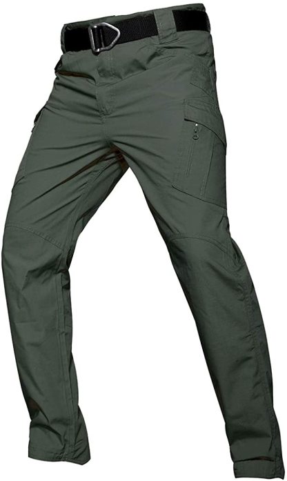 Men's Waterproof Loose Tactical Combat Pants Multiple Pockets-xinru