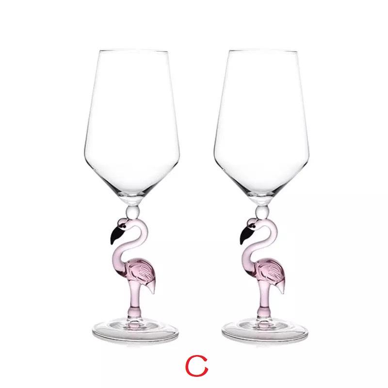 Creative Flamingo Wine Glasses Durable Goblet Set-xinru