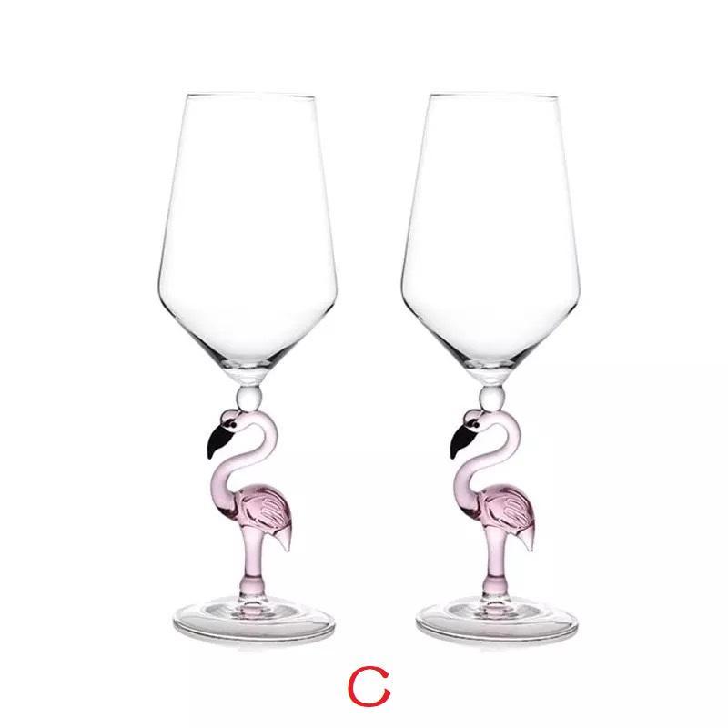 Creative Flamingo Wine Glasses Durable Goblet Set-xinru