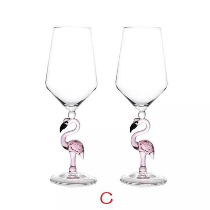 Creative Flamingo Wine Glasses Durable Goblet Set-xinru