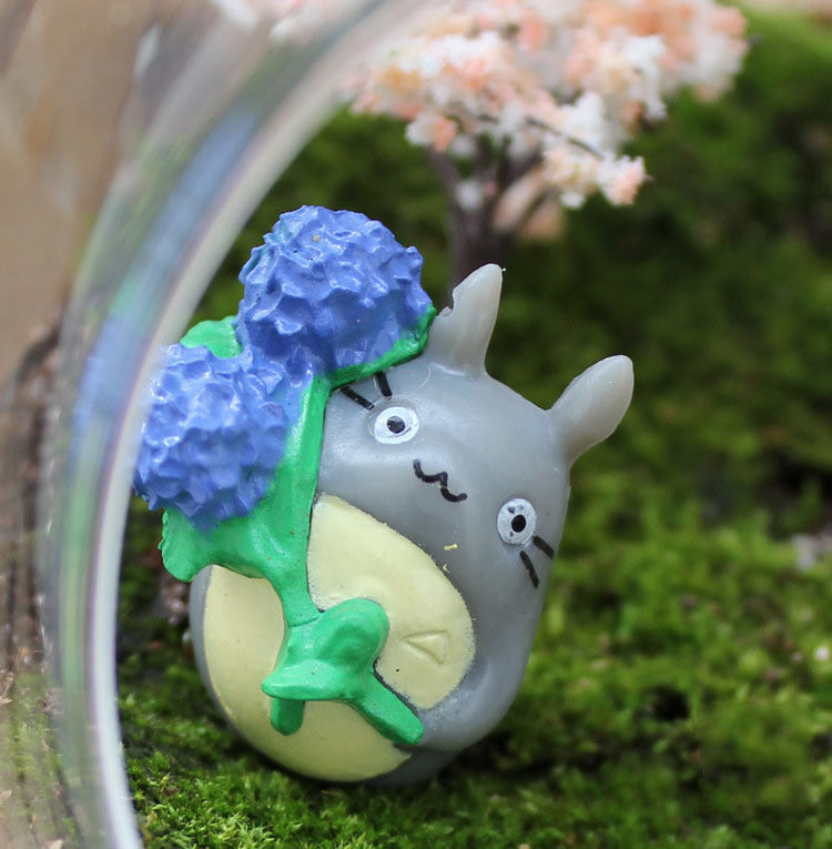 Totoro Figurines Model Statue Mini Toy Flower Pot Garden Decorations Holiday Gifts-xinru
