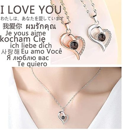 Mother's Day Gift Rose Bear With Box String Lights Necklace-xinru