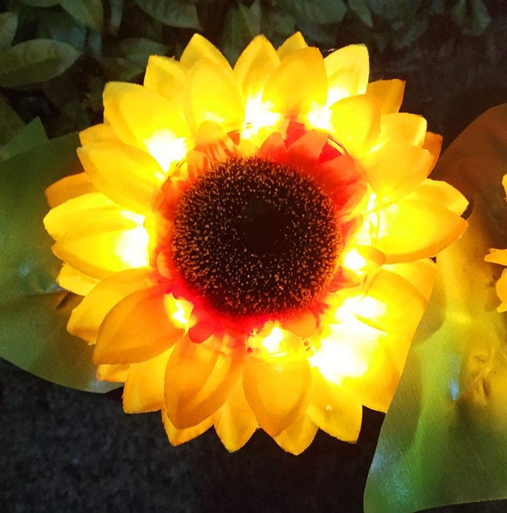 Outdoor Waterproof Solar Sunflower Garden Decor Lights-xinru