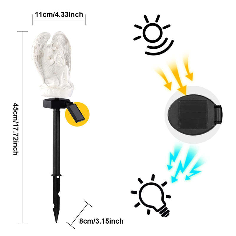 Solar Praying Angle Statue Garden Light-xinru