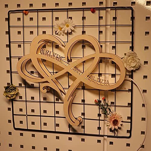 Mother's Day Gift Personalized Decor LED Wooden Engraved Name Wall Night Light-xinru