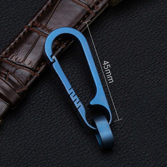 Titanium Heavy Duty Carabiner Keychain Quick Release Hooks With Titanium Key Ring-xinru