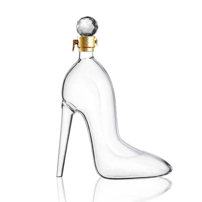 Glass High Heels Wine Container Vodka Wine Container Wine Pourer-xinru
