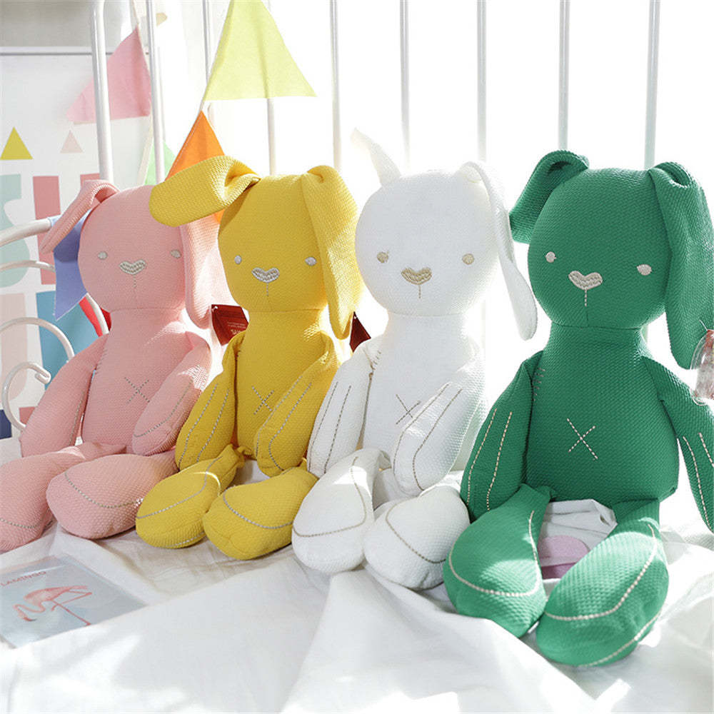 Cute Cartoon Baby Soothe Plush Rabbit Doll Children's Birthday Decoration Gift-xinru